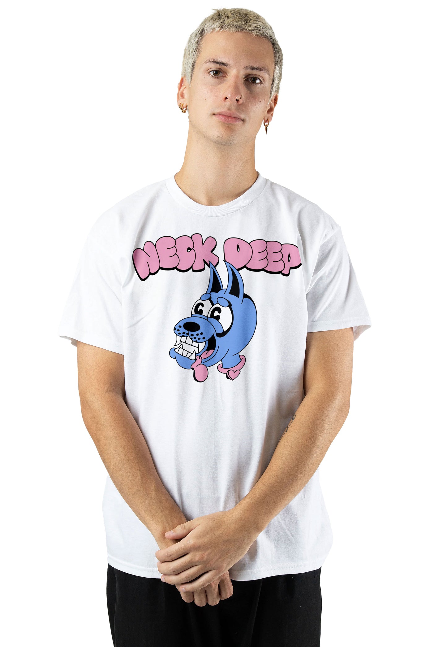 Neck Deep - Doggo White - T-Shirt
