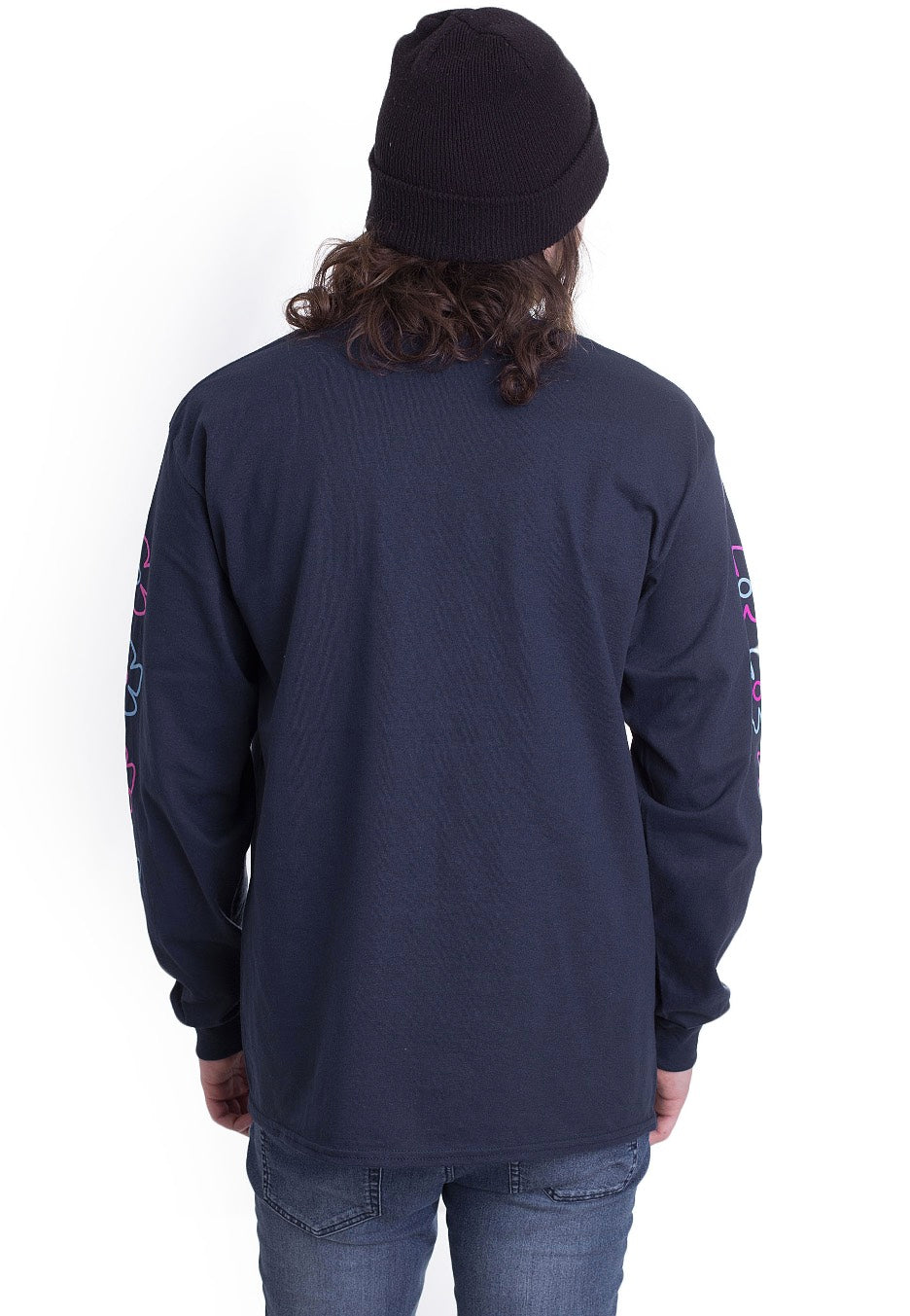 Neck Deep - Flower Icons Navy - Longsleeve | Men-Image