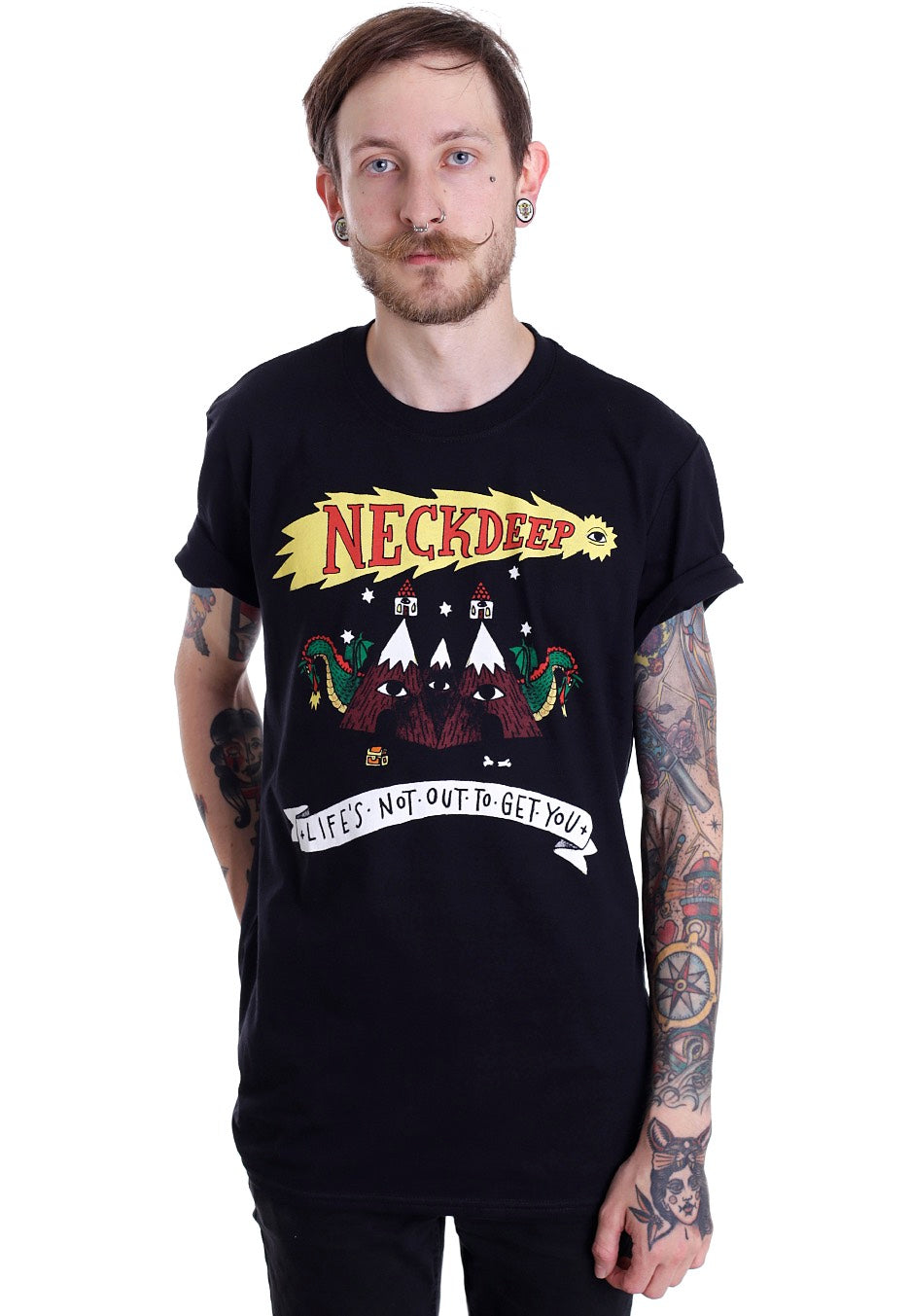 Neck Deep - Mountain Dragons - T-Shirt | Men-Image