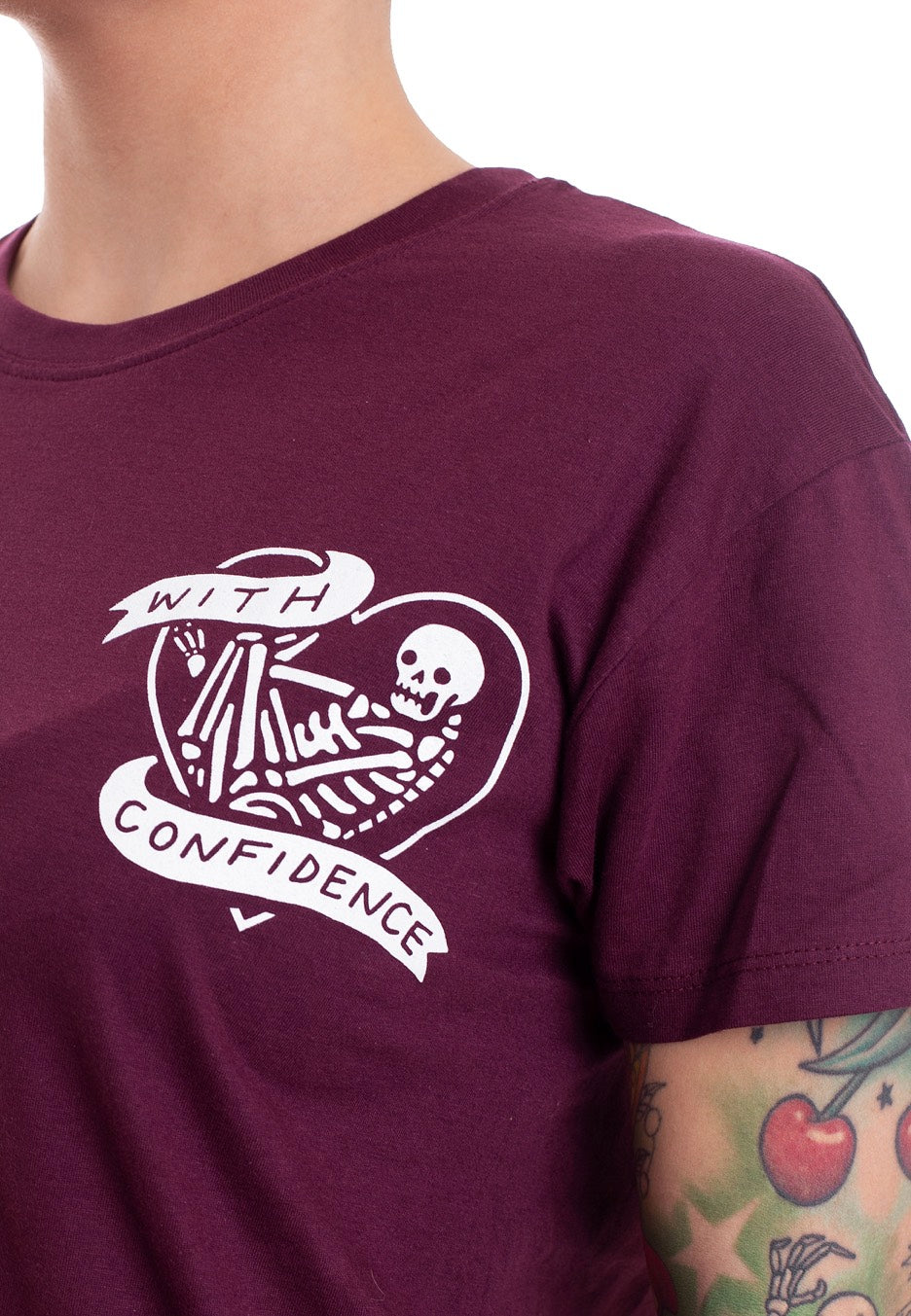 With Confidence - Sink Back Down Maroon - T-Shirt